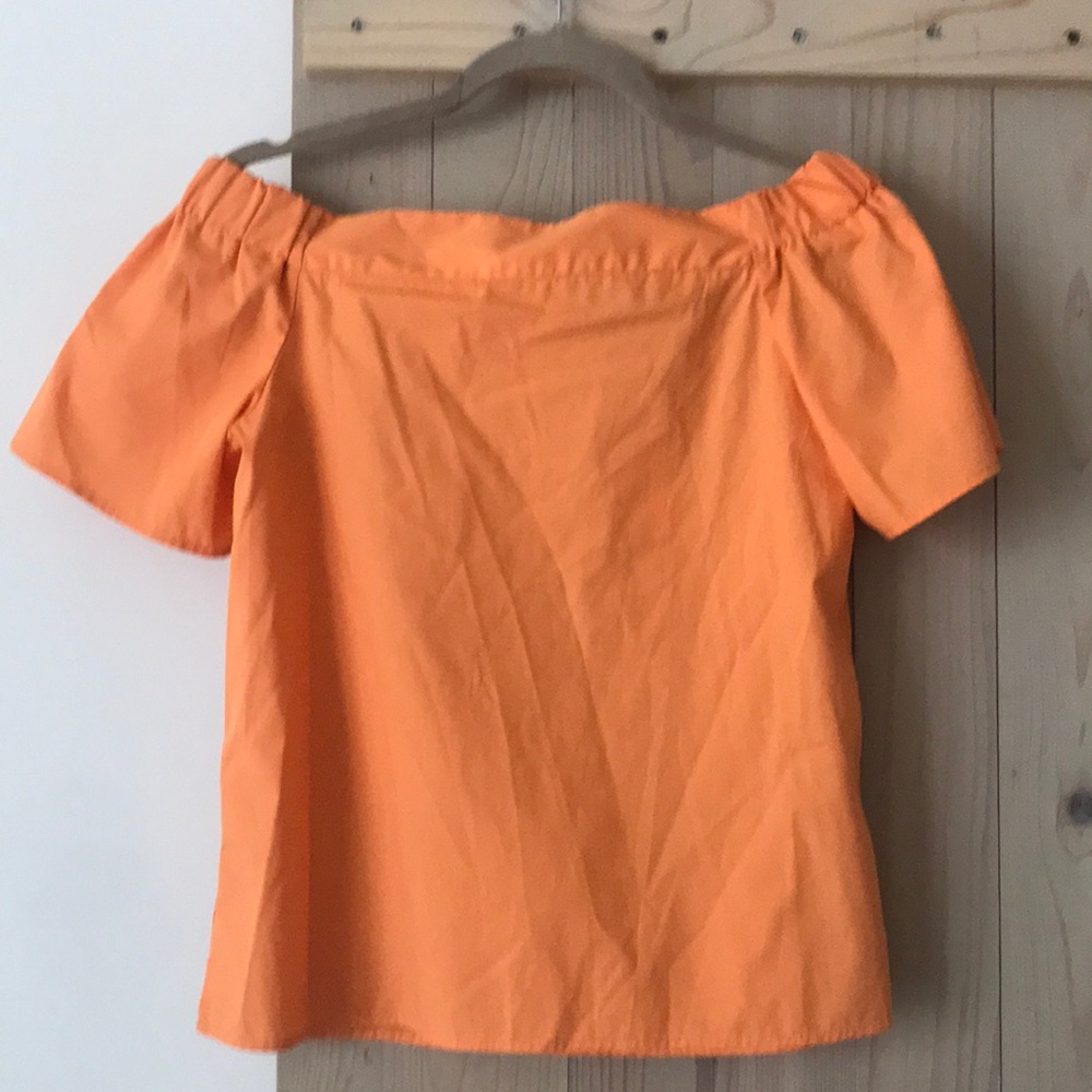 ASOS off the shoulder orange top